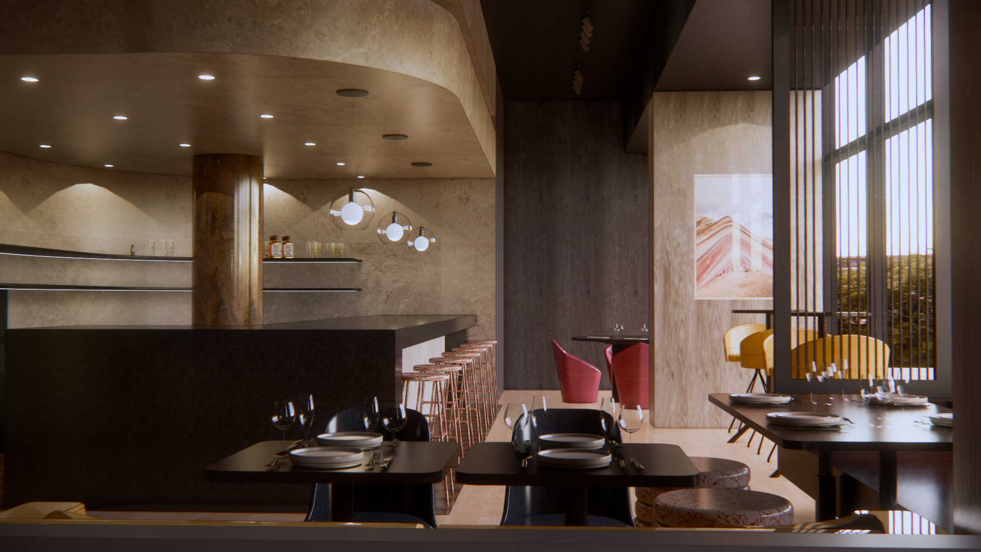 Bar area